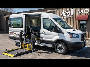 Paratransit Walk-Around Tour of Ford Transit 150 MR wheelchair van side wheelchair lift - KKB70490