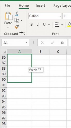 Fastest Way to Write Week 1 to Week 52 in Excel