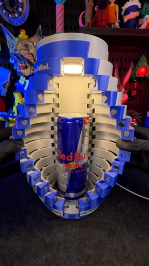 3D Printed Red Bull Folding Door Display Box⚡️