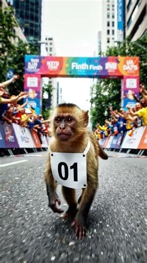 My monkey run marathon #monkey #youtubeshorts #wildlife #shortvideo
