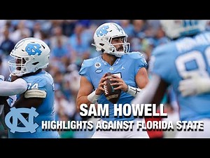UNC QB Sam Howell Highlights Against Florida State