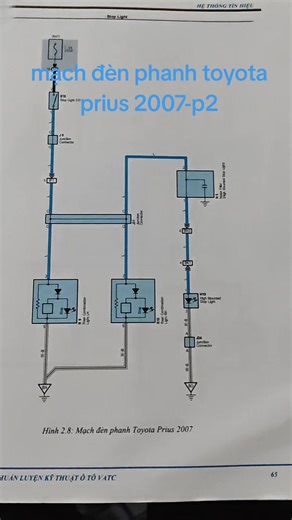 Mạch đèn phanh toyota prius 2007- p2 #xuhuong #mạchđiện #điện #ôtô