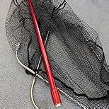 Avlcoaky Large Saltwater Rubber Fishing Net with Telescoping Handle & Carrying Bag Large Fish Net for Kayak Boat Fishing Landing Net with Handle Big Fish Nets Extend to 61-94in, Net Depth 24in
