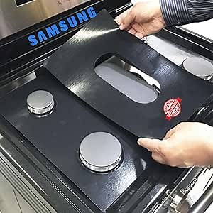 Premium Plus Custom-Fit Stove Protector Liners for Samsung Gas Ranges - NX60A6511SS/AA - Effortless Cleaning and Maintenance