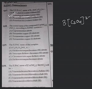 The correct name of the compound Cu(NH_3)_4_2, according to IUP... | Filo