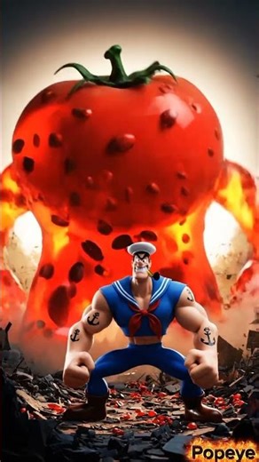 Popeye Just Body-Slammed a Giant Carrot—This Garden Ain’t Safe! #popeye #viralshorts #shorts #vegies