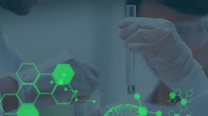 Animation of scientific data processing and human brains over diverse scientists in laboratory. global science, research and data processing concept digitally generated video.