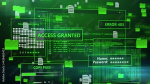 Technology Interface - Computer Data Screen Display Animation