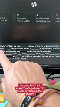The fastest way to create a rubric for an assignment! #teachers #chatgpt