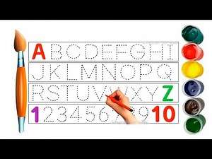 Alphabet, ABC song, ABCD, A to Z, Kids rhymes, collection for writing along dotted lines for toddler