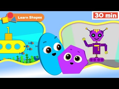 Shapes School | Educational videos for Babies | Learn Shapes for kids | Submarine | First University