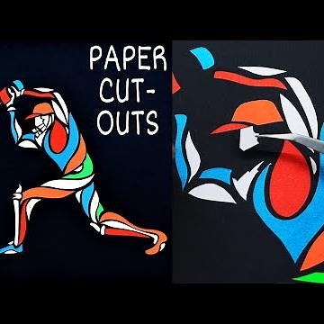DIY Cricket Player with paper cutouts | How to make cricket player | Paper Art | Paper Craft Ideas