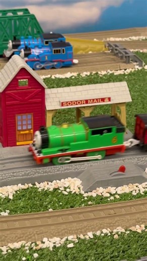 percy pulling mail cars #thomasandfriends #trackmaster #plarail