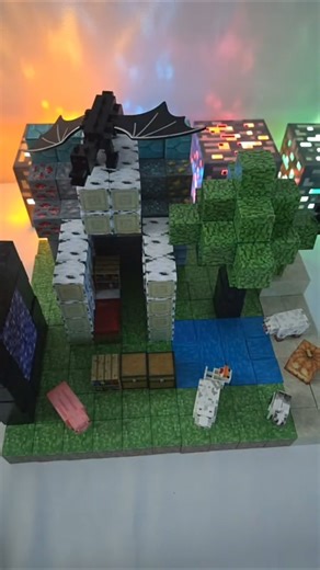 Minecraft village with magnetic blocks #minecraft #minecraftbuilding