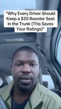 Why every driver should keep a $20 booster seat #lyft #gig #uber