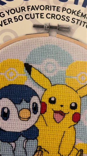 Here’s how to take your Pokemon crafts to the next level and cross stitch your own Pokemon bag. #pokemoncrafts #crossstitch #stitchtok #pokemoncrossstitch #pickachu