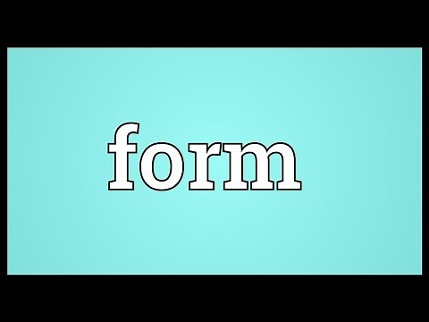 Form Meaning