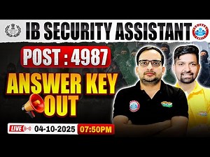 IB SA Answer Key 2025 | IB Security Assistant Answer Key 2025 Out | IB SA Cut off 2025 | Details