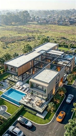 “The Horizon Atrium” — A Modern Mansion Built Like a Private Resort #modernarchitecture #realestate