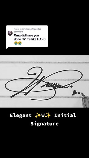 Elegant W Initial Signature Ideas and Calligraphy Inspiration