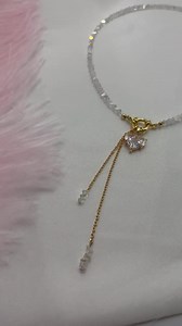 Gold Heart Pendant Necklace: Electroplate Triangle Glass Beads - Etsy