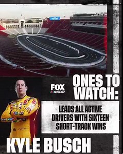 4K views · 1.2K reactions | Ones To Watch: As we head to the Clash at the Coliseum, Kyle Busch leads all active drivers with 16 short-track wins. (Sponsored by Credit One Bank) | NASCAR on FOX | Facebook