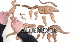 Apatosaurus - Wooden Dinosaur Toy With Magnetic Joints - Etsy