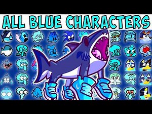 ALL BLUE CHARACTERS | FNF Character Test | Gameplay VS Playground