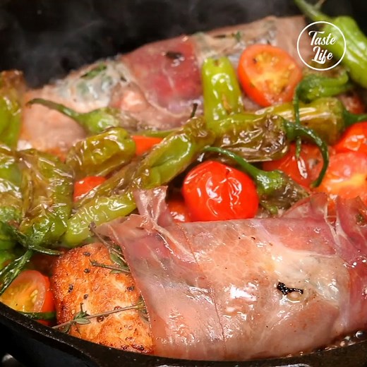 Salmon Wrapped In prosciutto By Chef Bao | Amazing Chef