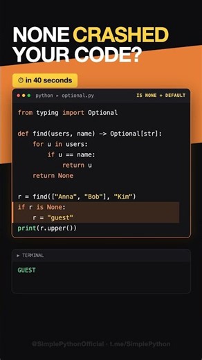 None CRASHED your code?