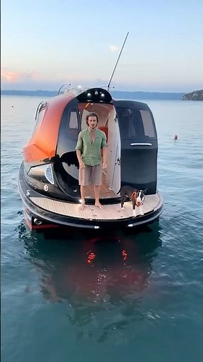 The Coolest Mini-Yacht Ever! 😍 #yacht #boats #sea