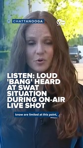 28K views · 159 reactions | LISTEN: As Meg Doyle WTVC was reporting live from a SWAT situation in Brainerd Friday morning, we heard a loud "BANG" from the scene. Here's what we know: https://bit.ly/4jh7NpL | WTVC-TV NewsChannel 9 News | Facebook