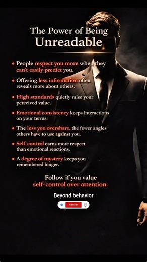 Why Being Unreadable Makes People Respect You(Psychology Explained)#Psychology#HumanBehavior#shorts