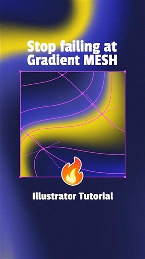 Gradient Mesh in Illustrator Made EASY 🎨🔥