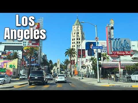 Hollywood to 101 Freeway | Real-Time LA Drive | 4K POV | Cloudy Day ASMR