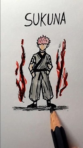 How to draw black flash #sukuna #art #trending #drawing #sketch #gojo #jjk #jujutsukaisen