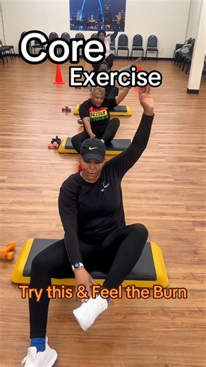 🔥 CORE ON THE STEP BOARD = ON PURPOSE 🔥 Grab your step board and let’s light up your core with a low-impact ab workout you can do right at home (or in the gym)! ✅ Sit on the step board 🙌 Raise both hands in the air ➡️ Right hand to left foot (meet in the middle) ⬅️ Left hand to right foot (meet in the middle) This cross-body move is a core burner that works your abs obliques, improves coordination, and keeps you moving without high-impact stress on your joints. 🎥 Follow the video, go at your