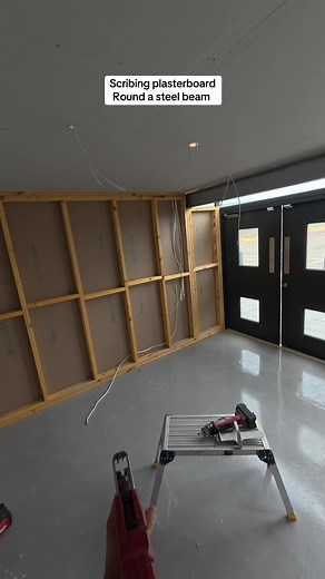 How to Scribe Plasterboard Around a Steel Beam