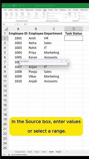 How to Create Drop Down List in Excel | Data Validation