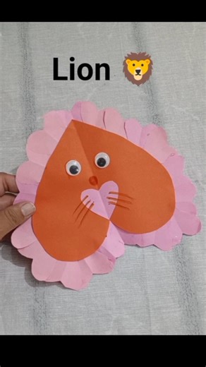 Easy lion face mask#how to make easy paper lion face mask#paper lion face mask#shorts video#crafts.
