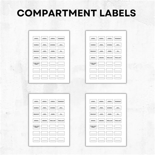 Pocket Pharmacy Labels, Printable Medicine Labels, Pill Labels, Pill Case Labels, Travel Pill Case, Medicine Labels, Instant Download - Etsy