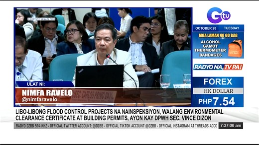 2.1K views · 39 reactions | WALANG BUILDING PERMIT?! Libo-libong flood control projects na nainspeksyon, walang environmental clearance certificate at building permits, ayon kay Department of Public Works and Highways (DPWH) Sec. Vince Dizon. | via Nimfa Ravelo | Super Radyo DZBB 594khz | Facebook