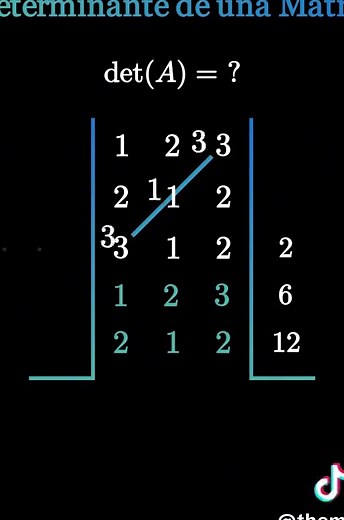 Determinante de una Matriz explicado visualmente #determinante #matriz #animacion #matematica #fyp #aprendeentiktok