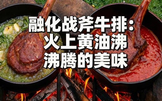 [中配]融化战斧牛排：火上黄油沸腾的美味 - Cook Loop