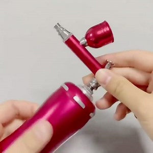 Meichoon Airbrush Kits, Mini Spray Gun Compressor Portable Rechargeable Multipurpose for Model Spray Painting and Color Furniture Leather Repair and More, NA04 Black