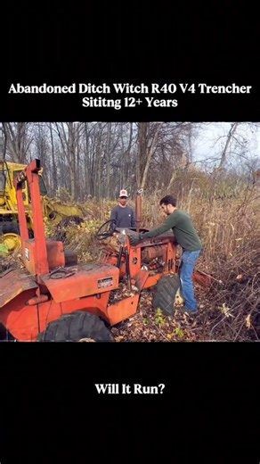 Abandoned Ditch Witch R40 V4 Trencher sitting 12 Years #restoration #engine #repair #recovery #willitrun #rebuild #fyp #deisel | Willitrun