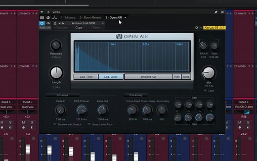 混音必看！！！Studio One官方教程 自带的三个混响插件教学 mixverb丨open air丨room reverb