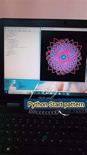 Python start pattern #new #trending #codingtutorial#pythonprogramming #shortsfeed #shorts