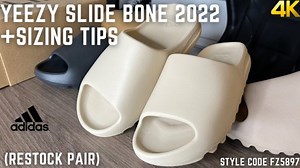 Adidas Yeezy Slide Bone 2022 Restock On Feet Review