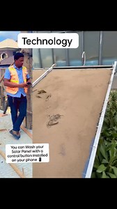 15 reactions | You can Wash your Solar Panel with a control button installed on your phone .. Technologia  #fyp #reelsfb #professional #Technology #design #highlights | Taiwo Okubanjo | Facebook